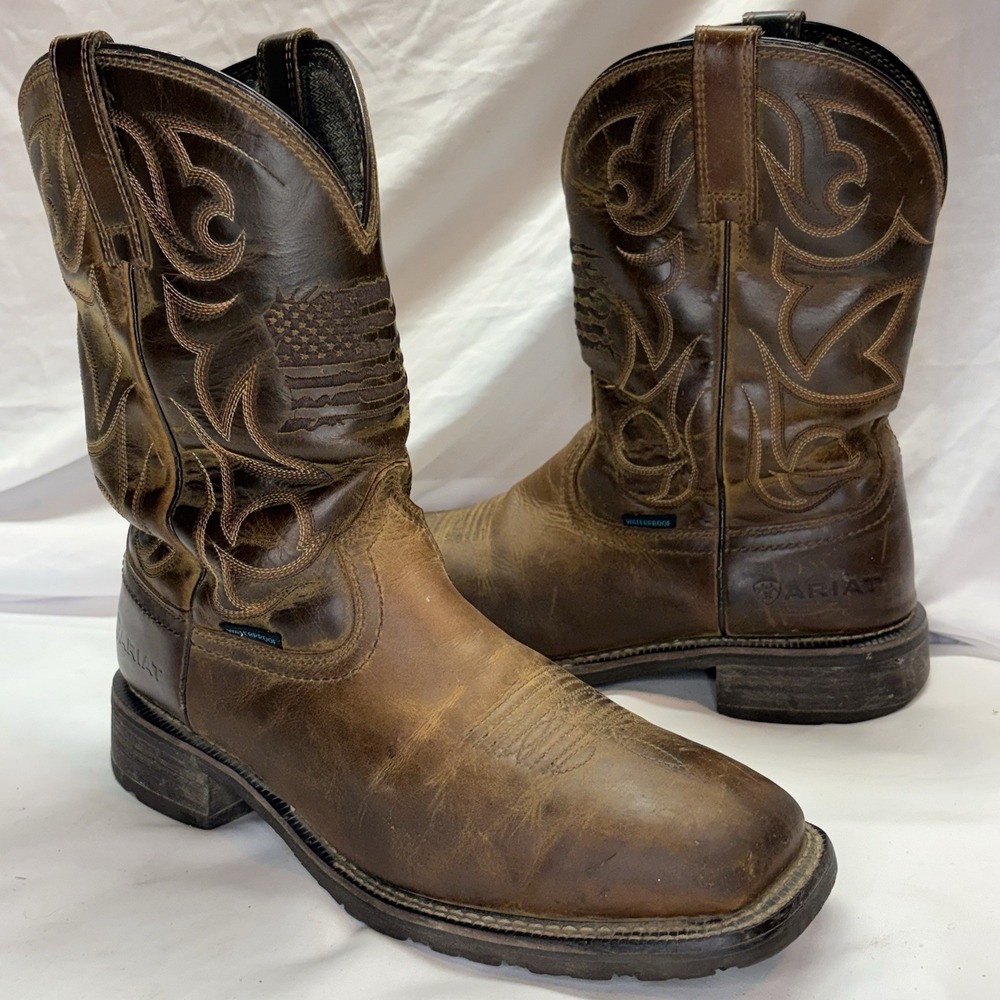 Mens ARIAT Hybrid Patriot Waterproof Cowboy Boot 10 D